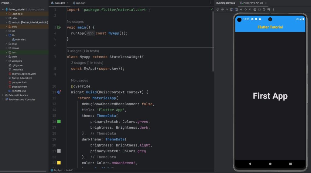 Flutter Material App
